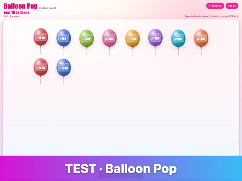 TEST Balloon Pop (staging)